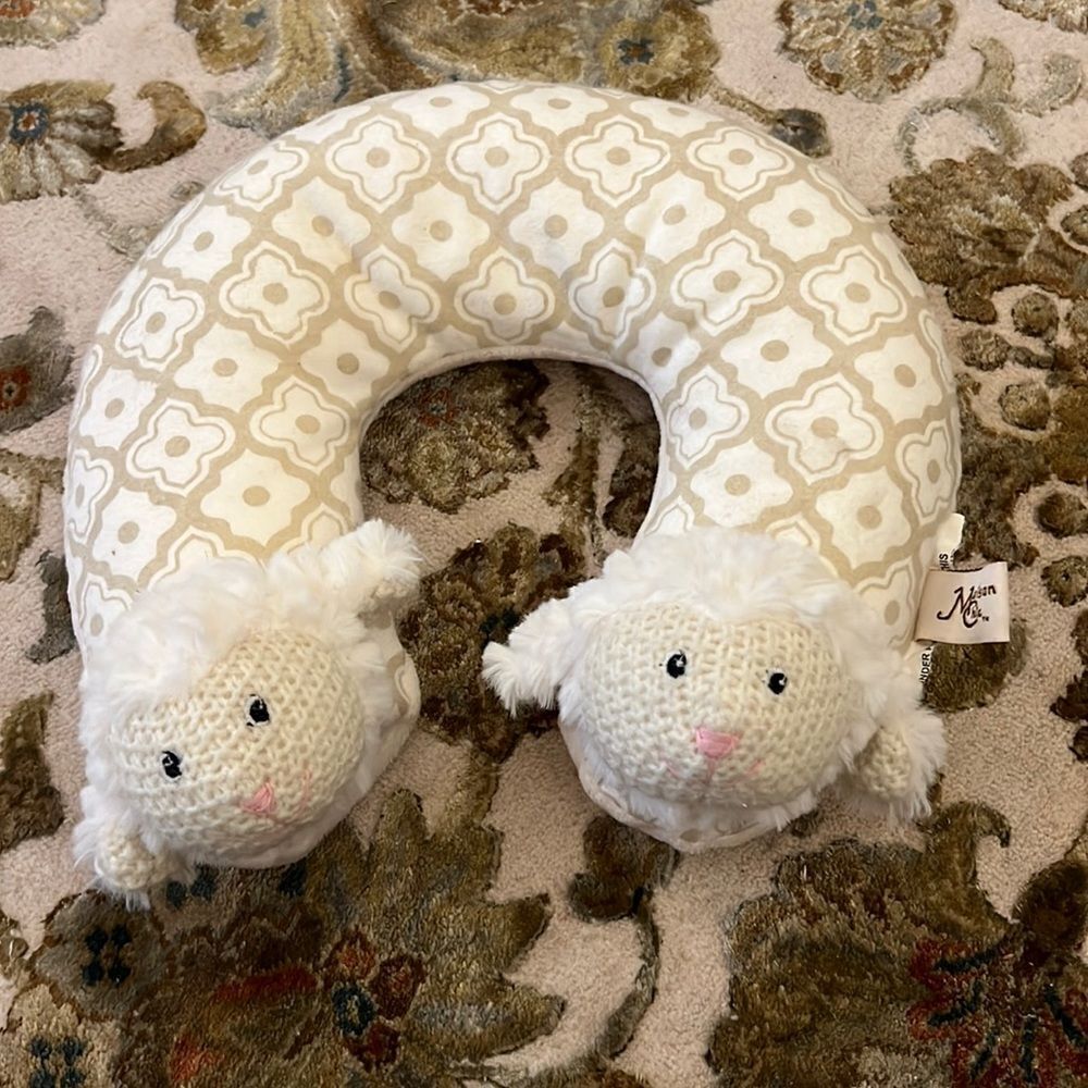 Baby Carseat Neck support Lamb Pillow